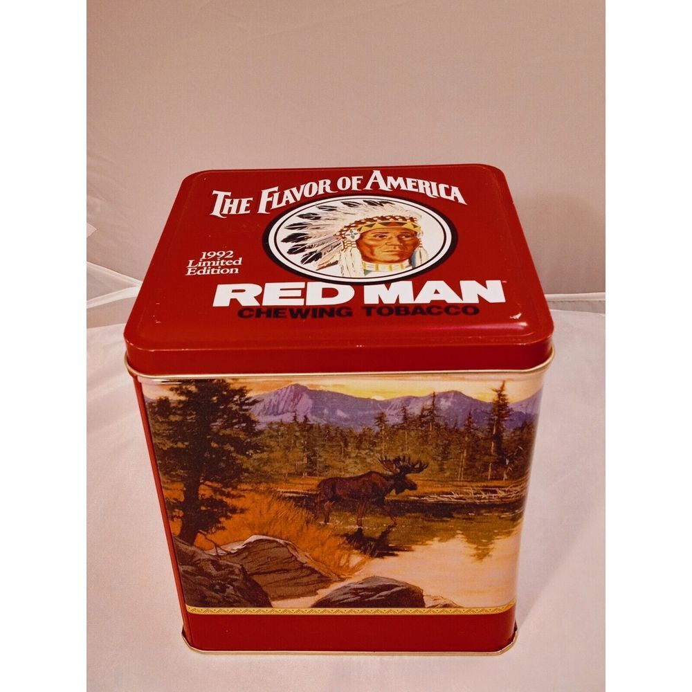 Red Man Collector‎ Tin Canister Limited Edition in Box Golden Blend 1992